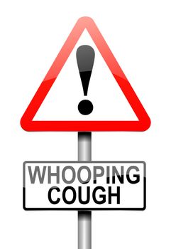 Illustration depicting a sign with a whooping cough concept.