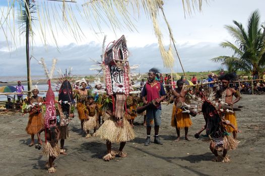 Traditional dance mask festival. Papua New Guinea