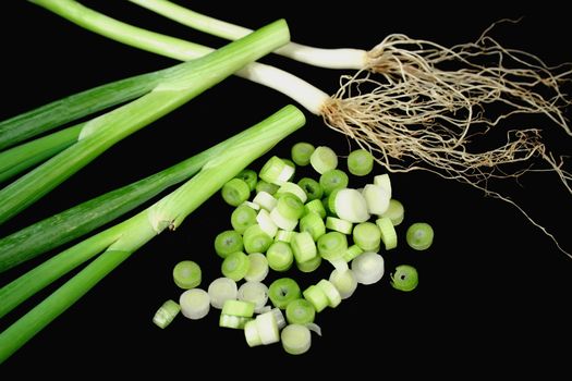 Fresh diced shallots fron the vegetable garden.