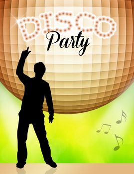 illustration of disco party