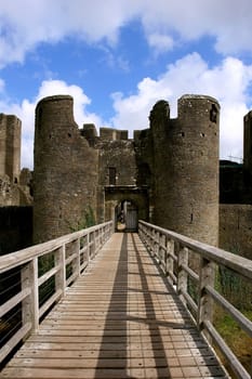 Ruins of Caerphilly Castle, Wales, United Kingdom