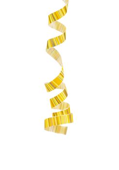 Striped Curly Hanging Party Streamer isolated on white background