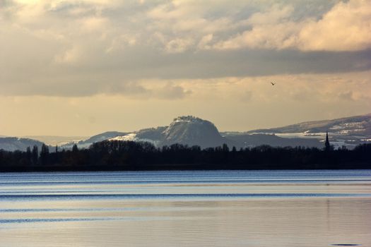 Lake of Constance View of alps <