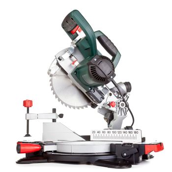 Power chop saw on white background