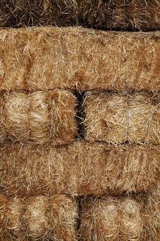 Freshly cut and baled hay. Usefull as background