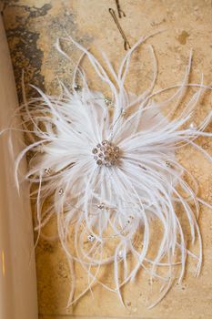 These feather hair-pieces are handmade and ready for the bride to wear on her wedding day.