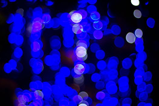 Blue  bokeh. Abstract Christmas background