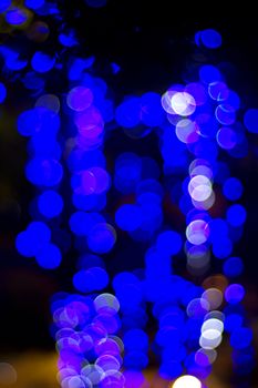 Blue  bokeh. Abstract Christmas background