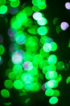 Green bokeh. Abstract Christmas background