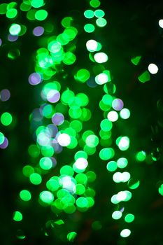 Green bokeh. Abstract Christmas background
