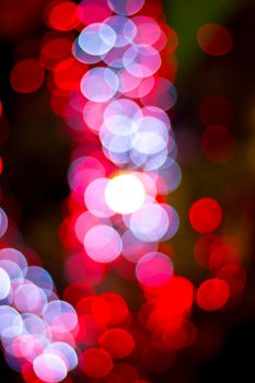 Red  bokeh. Abstract Christmas background
