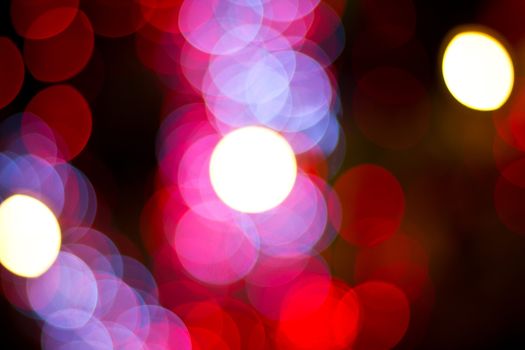 Red  bokeh. Abstract Christmas background