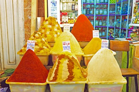 Spice market in Morocco