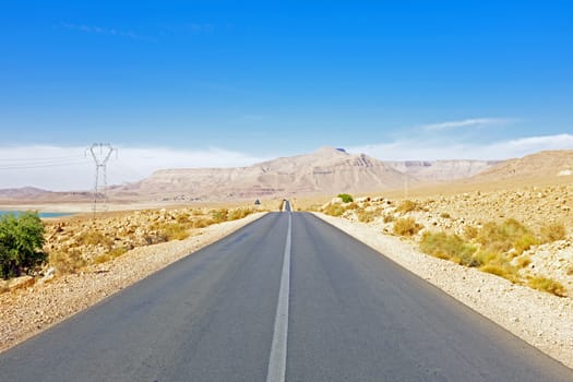 Road through the Atlas Mountains in Morocco