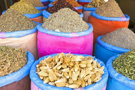 Spices at the market in Morocco