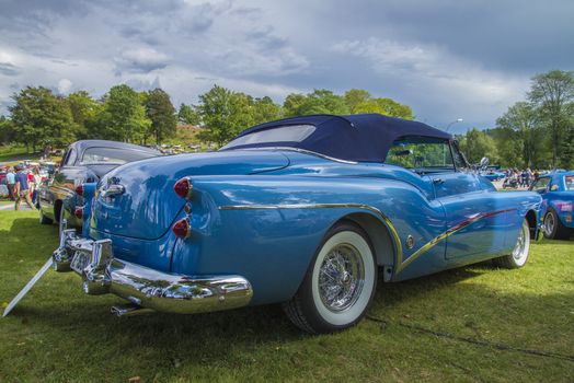 Buick's anniversary model in 1953. The image is shot at Fredriksten fortress in Halden, Norway during the annual classic car event.