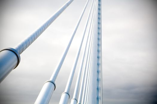 Architectural image. modern iron bridge detail