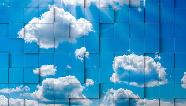Abstract sky mosaic background.environment concept
