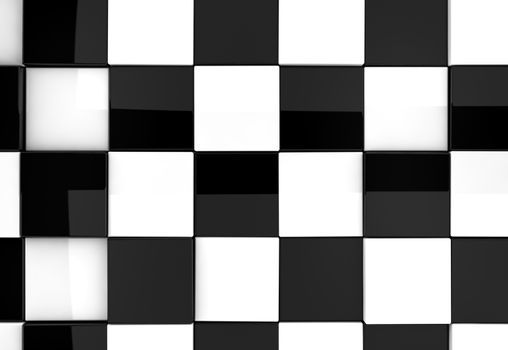 Shiny chess background detail in black and white
