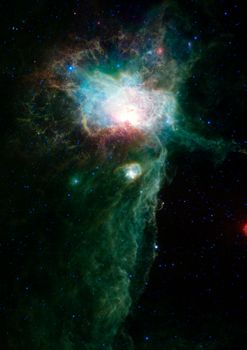 Far being shone nebula and star field against space. "Elements of this image furnished by NASA".
