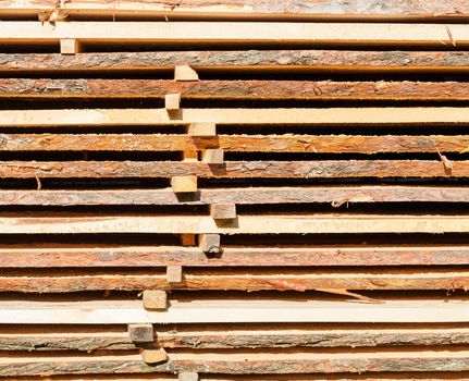 Stacked lumber background