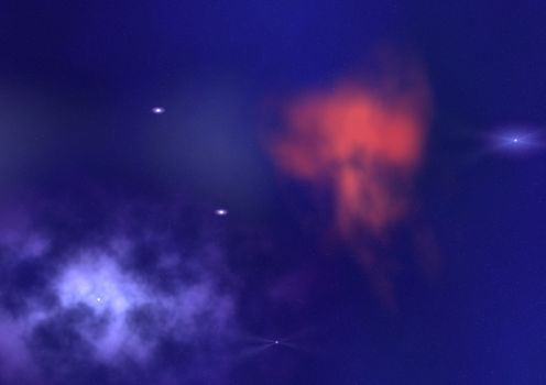 Far being shone nebula and star field against space. "Elements of this image furnished by NASA".