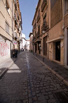 Mariana Pineda street mid afternoon. Granada, Spain