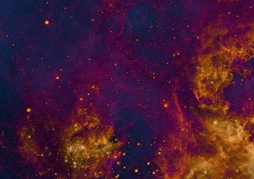 Far being shone nebula and star field against space. "Elements of this image furnished by NASA".