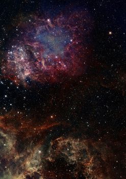 Star field in space, a nebulae and a gas congestion. "Elements of this image furnished by NASA".
