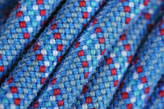 background or texture climbing rope texture blue and red color