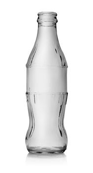 Empty bottle of cola isolated on a white background