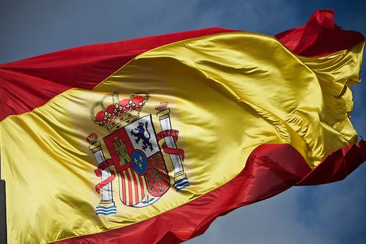 The Spanish national flag in the sky, Spain