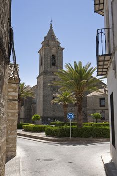 Square of Church of Santa Maria, Sabiote, Jaen province, Andalusia, Spain