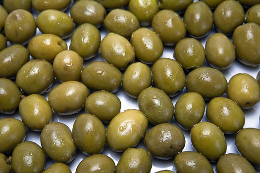 green olives dressed, a typical product of Andalusia, Spain