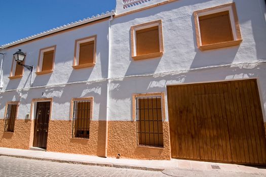 Typical facade of house, Sabiote, Jaen province, Andalusia, Spain