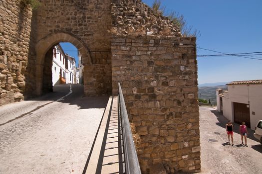 Entrance for Mudejar door to the village, Sabiote, Jaen province, Andalusia, Spain