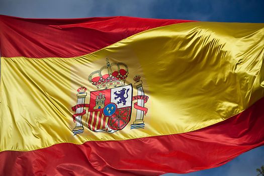 The Spanish national flag in the sky, Spain