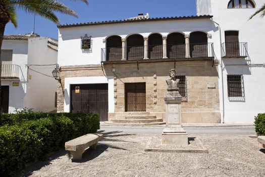 Square of Sabiote, Sculpture of Vandelvira, Sabiote, Jaen province, Andalusia, Spain