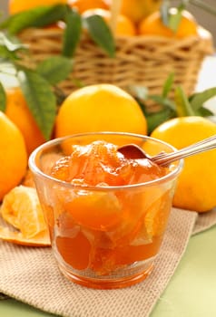 Fresh mandarins from the orchard with a fresh homemade mandarin jelly.