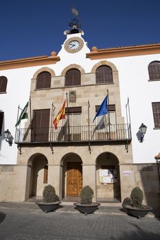 City hall of Sabiote at mid afternoon,  Sabiote, Jaen province, Andalusia, Spain