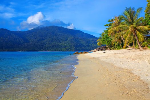 Beautiful beach and blue water on Koh Lipe