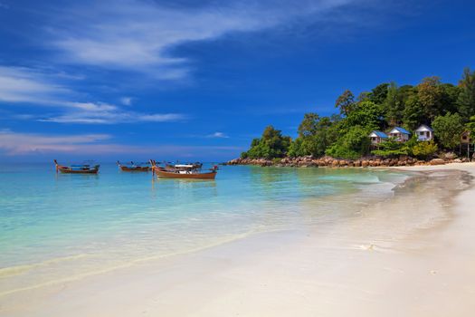 Beautiful beach and blue water on Koh Lipe