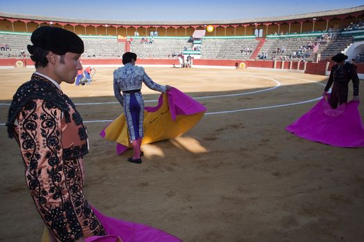 Bullfighters with the Cape before the Bullfight, Spain