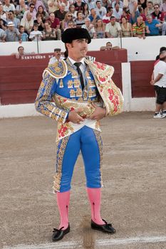 The Spanish Bullfighter El Fandi initiating the paseillo in the plaza de toros in Linares, Jaen province, Spain 29 august 2011