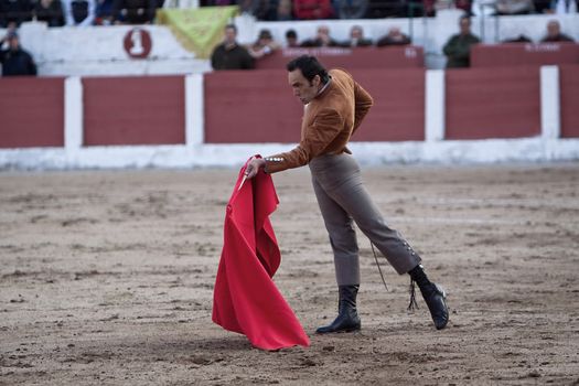The spanish bullfighter Manuel Jesus "El Cid" bullfighting in a bullfight in Linares, province of Jaen, Spain, Spain 14 march 2010