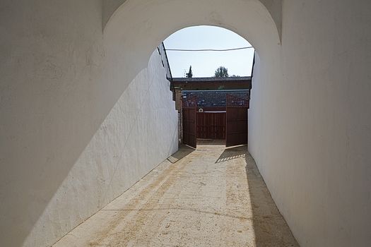 the alley from the bullring of Baeza, province of Jaen, Spain