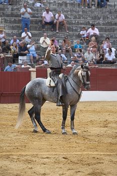 Antonio Domecq, bullfighter on horseback spanish, Baeza, Jaen province, Spain, 13 august 2010