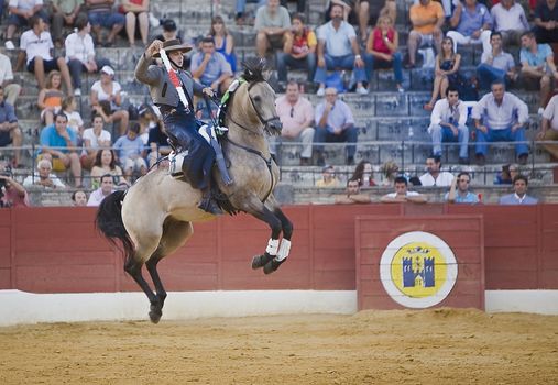Alvaro Montes, bullfighter on horseback spanish, Baeza, Jaen, Spain, 14 august 2009