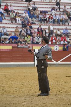 Alvaro Montes, bullfighter on horseback spanish, Coso de la Alameda, Jaen, Spain, 13 october2008