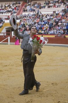 Alvaro Montes, bullfighter on horseback spanish, Coso de la Alameda, Jaen, Spain, 13 october2008
